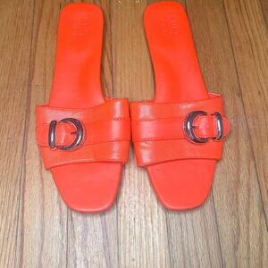 Comfort Chic Naturalizer Genevieve Orange Buckle Slide Sandals 12M